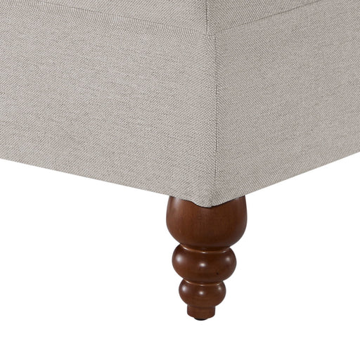 Candor - Ottoman Upholstered Footrest - Beige / Gray - R&R Furniture Gallery (Fountain Valley, CA)