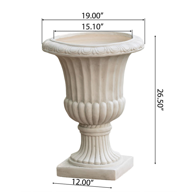 Classic Italian Urn Planter - Antique White - R&R Furniture Gallery (Fountain Valley, CA)