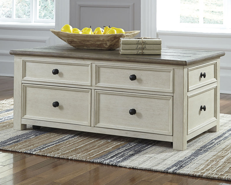 Bolanburg - Lift Top Cocktail Table - White / Brown / Beige - R&R Furniture Gallery (Fountain Valley, CA)