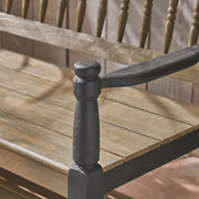 Slatted Bench With Built In Shelf - R&R Furniture Gallery (Fountain Valley, CA)