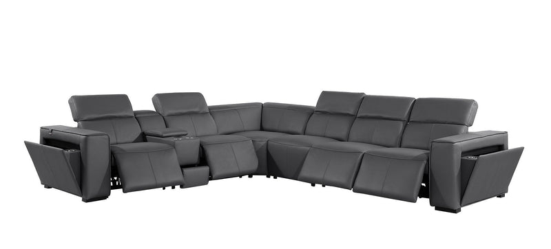 1224 - 7-Piece L-Shaped Sectional Sofa In With 4 Power Recliners & Power Headrests