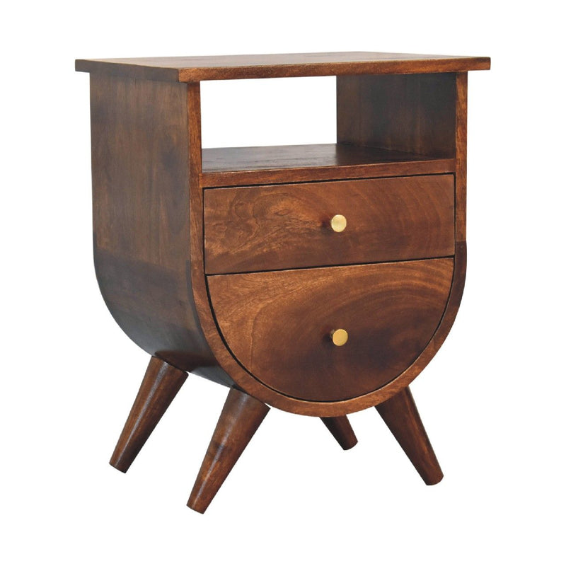 Split - Bedside Table - Chestnut - R&R Furniture Gallery (Fountain Valley, CA)