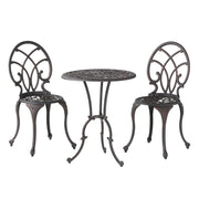 Charleston 3 Pieces Cast Bistro Set - Copper - R&R Furniture Gallery (Fountain Valley, CA)