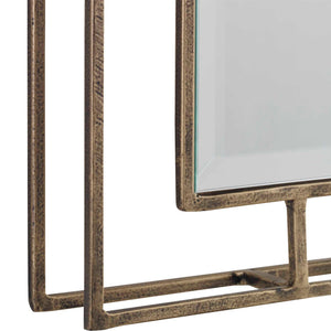 Set of two gold wall mirrors by Uttermost, featuring elegant round frames, perfect for modern or contemporary home decor.