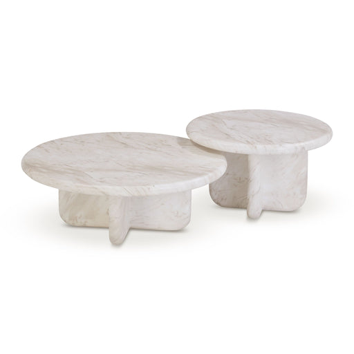 Juju - Nesting Indoor / Outdoor Coffee Tables (Set of 2) - White - R&R Furniture Gallery (Fountain Valley, CA)