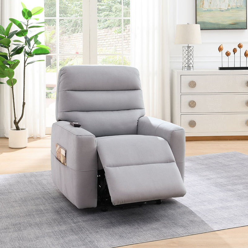 Freddie - Power Motion Recliner With Lift - Gray - R&R Furniture Gallery (Fountain Valley, CA)