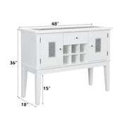 Elizaveta - Server - Faux Crystal Diamonds & White High Gloss - R&R Furniture Gallery (Fountain Valley, CA)