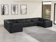 1224 - 8-Piece U-Shaped Sectional Sofa In With 2 Power Recliners & Power Headrests - R&R Furniture Gallery (Fountain Valley, CA)
