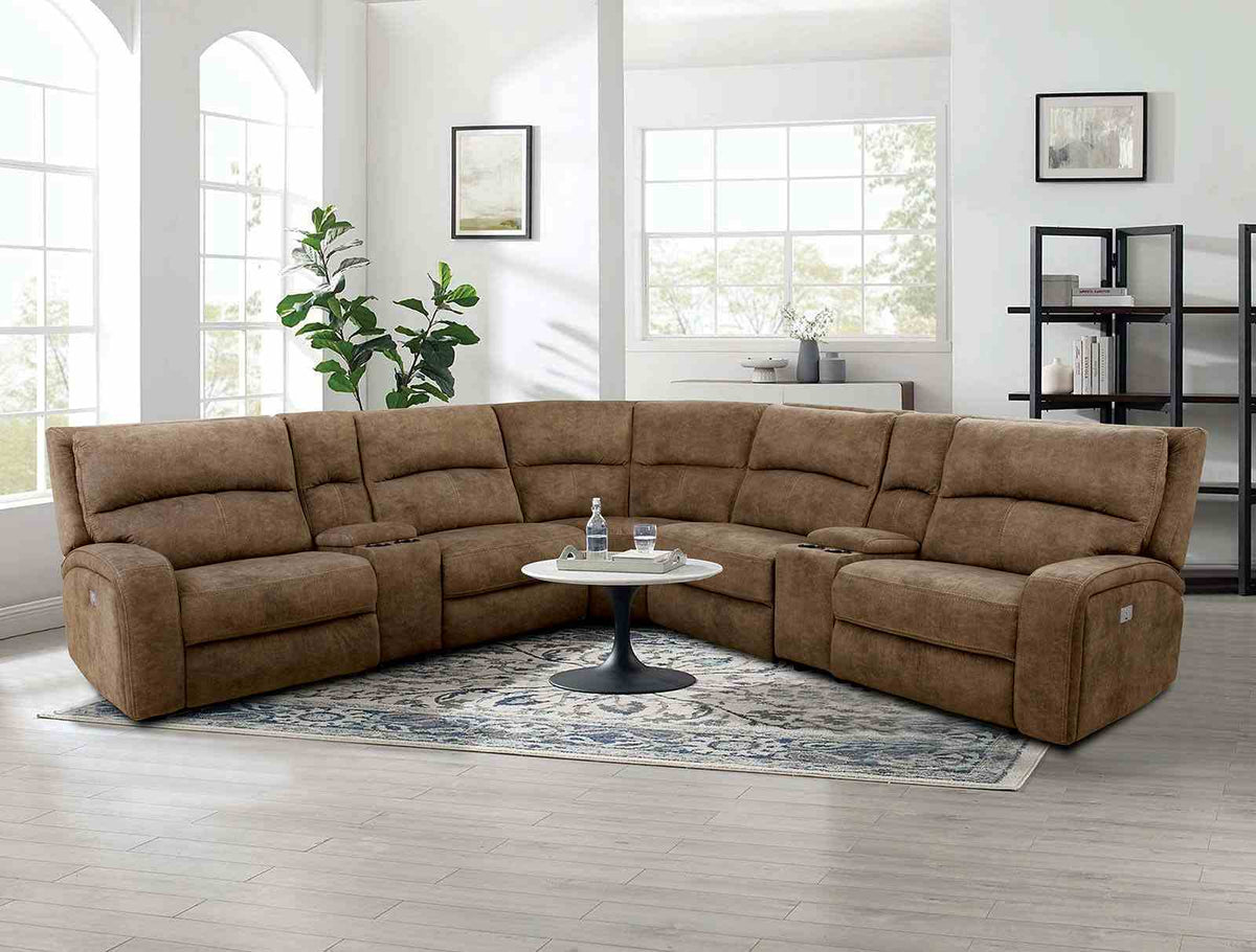 Apostolos - Power Sectional, Brown