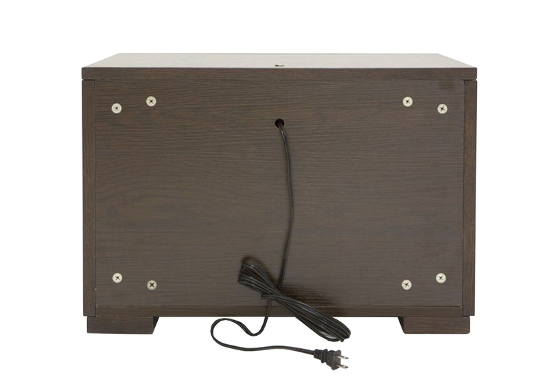 Ceres Modern Brown Oak and Grey Nightstand — view 5