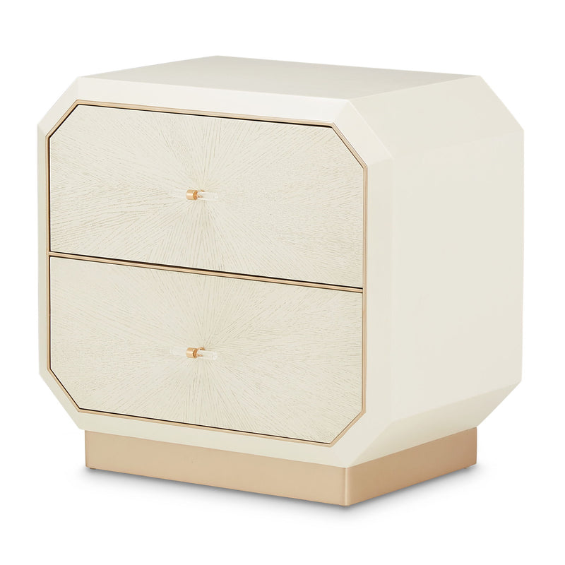La Rachelle - 2-Drawer Nightstand - Champagne - R&R Furniture Gallery (Fountain Valley, CA)