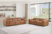 1224 - 6-Piece Modular Power Reclining Sofa And Console Loveseat Set In With 5 Power Recliners & Power Headrests - R&R Furniture Gallery (Fountain Valley, CA)