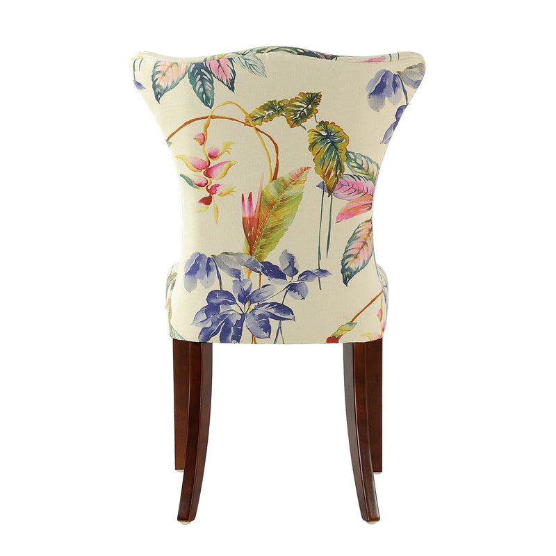 Paradise - Upholstered Accent Chair Printed On - Off-White Floral - R&R Furniture Gallery (Fountain Valley, CA)