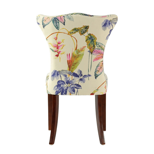 Paradise - Upholstered Accent Chair Printed On - Off-White Floral - R&R Furniture Gallery (Fountain Valley, CA)