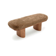 Upholstered Ollie Straight Bench by TOV Furniture with sleek fabric and modern design, ideal for entryways or living rooms.