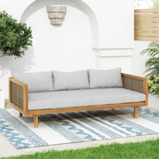 Claremont - 3 Seater Daybed Teak Acacia Wood Water Resistant Cushions - R&R Furniture Gallery (Fountain Valley, CA)