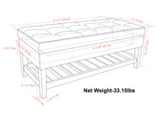 Cosmopolitan - Storage Ottoman Bench With Open Bottom - R&R Furniture Gallery (Fountain Valley, CA)
