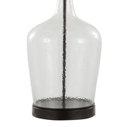 Set of two Lumi Source contemporary table lamps with clear and oil bronze finish, built-in USB ports for convenient charging.