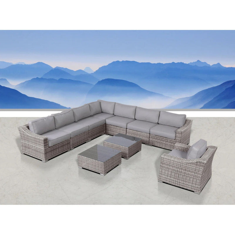 Outdoor Wicker Conversation Set With Cushions, All Weather - R&R Furniture Gallery (Fountain Valley, CA)