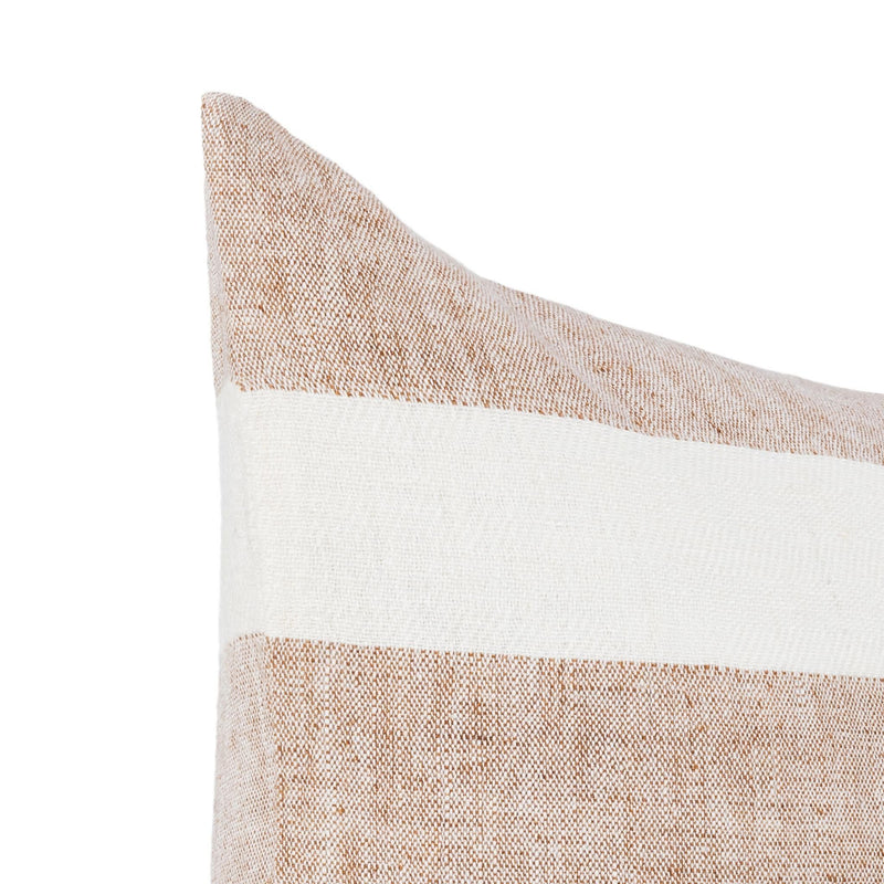 Classic Home Eleanor 14x26-inch natural ivory accent pillow with soft fabric and subtle textured design.