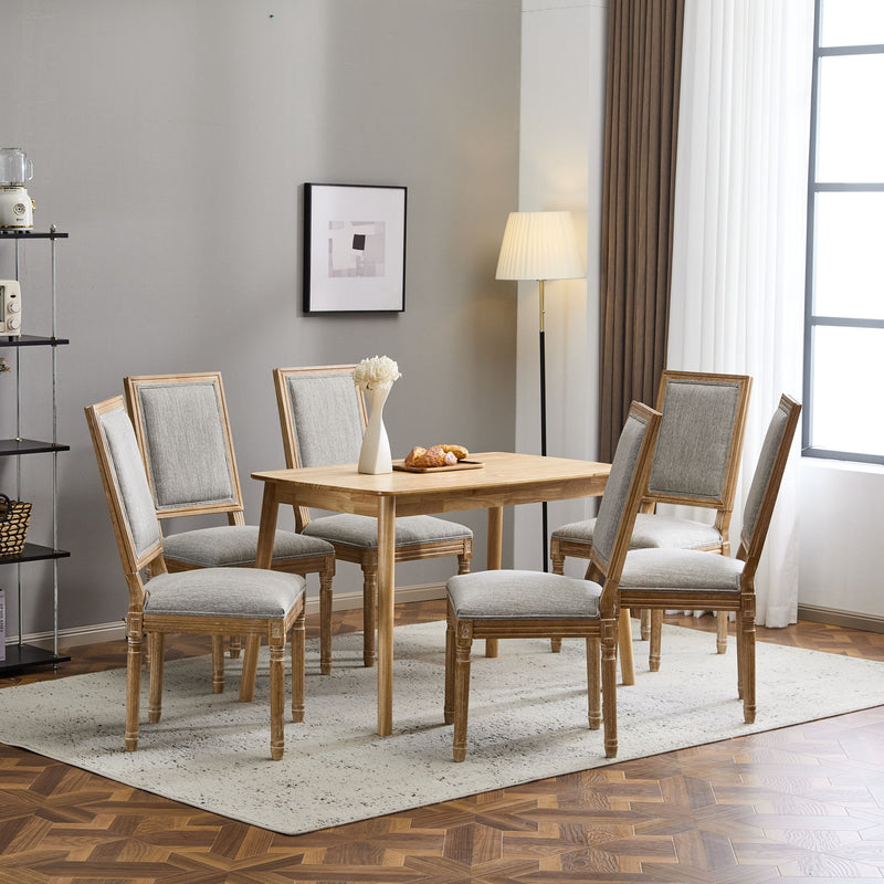 French Country Style Dining Chair With Upholstered Seating And Fluted Legs - R&R Furniture Gallery (Fountain Valley, CA)