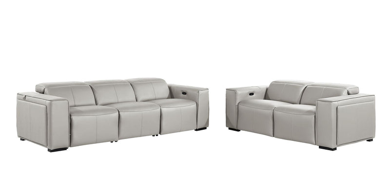 1224 - 5-Piece Modular Power Reclining Sofa And Loveseat Set In With 4 Power Recliners & Power Headrests