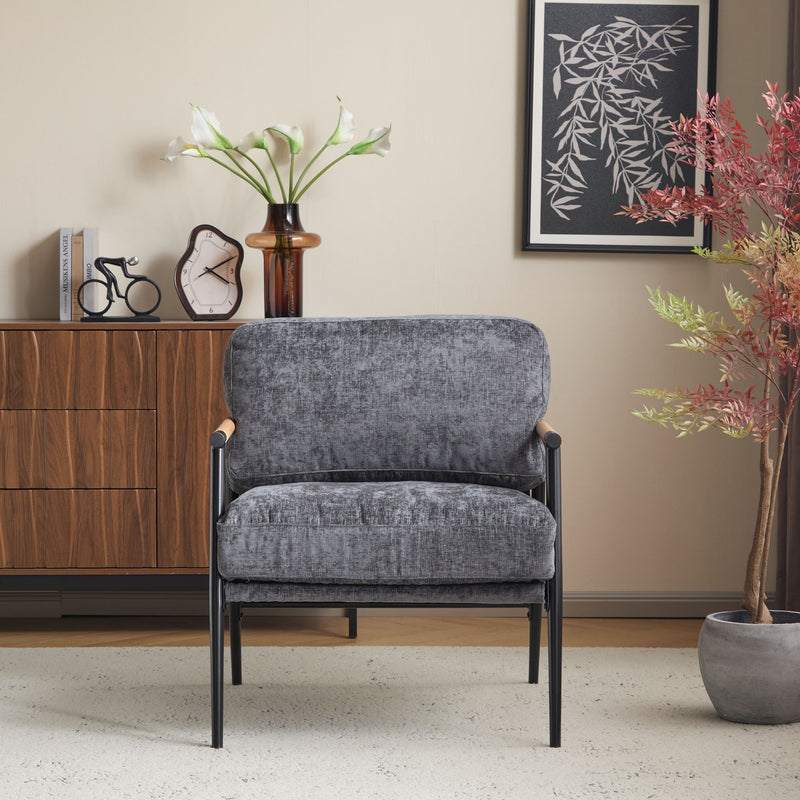 Modern Accent Chair With Cushions, Cozy Seating