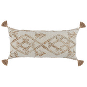 Ivory and natural farm-themed accent pillow by Classic Home, featuring rustic farmhouse design and soft fabric for cozy decor.