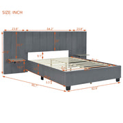 Upholstered Platform Bed With Big Headboard - R&R Furniture Gallery (Fountain Valley, CA)