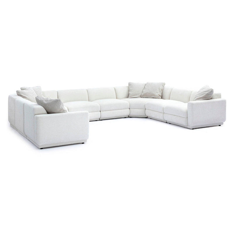 Perry - Modular Large U-Sectional - Cream - R&R Furniture Gallery (Fountain Valley, CA)