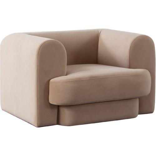Form Chair in Camel Performance Velvet
