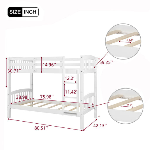 Solid Construction Bunk Bed With Ladder - R&R Furniture Gallery (Fountain Valley, CA)
