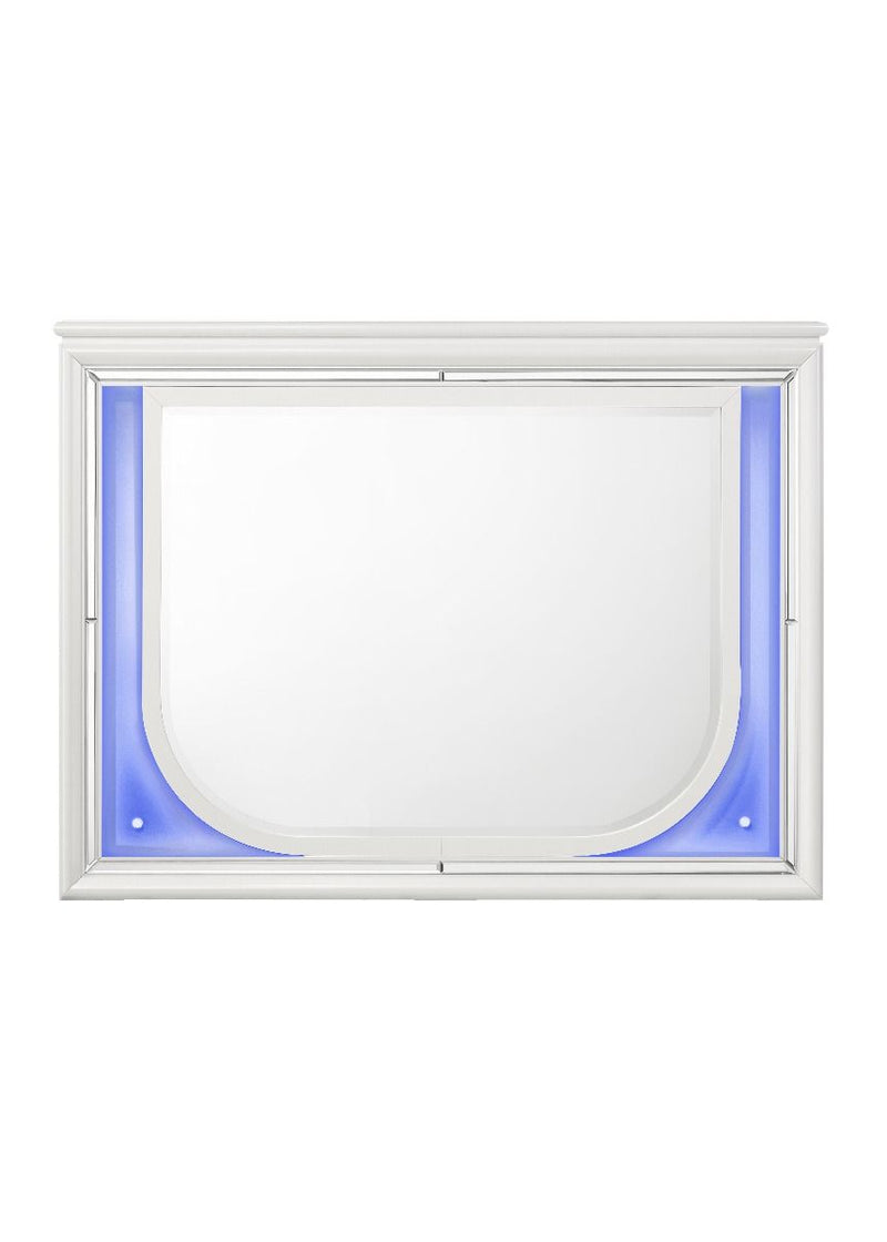 Tarian - Mirror With LED - Pearl White - R&R Furniture Gallery (Fountain Valley, CA)