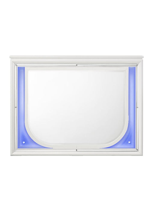 Tarian - Mirror With LED - Pearl White - R&R Furniture Gallery (Fountain Valley, CA)