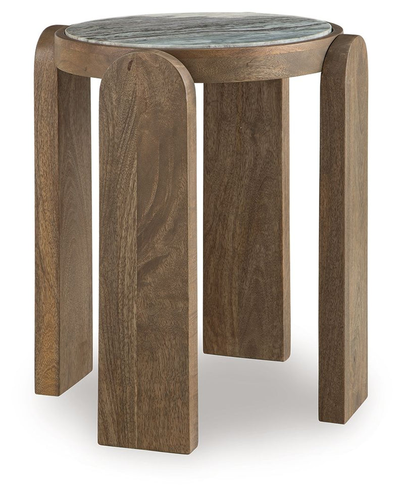 Gavrilley - Accent Table - Gray / White / Brown - R&R Furniture Gallery (Fountain Valley, CA)