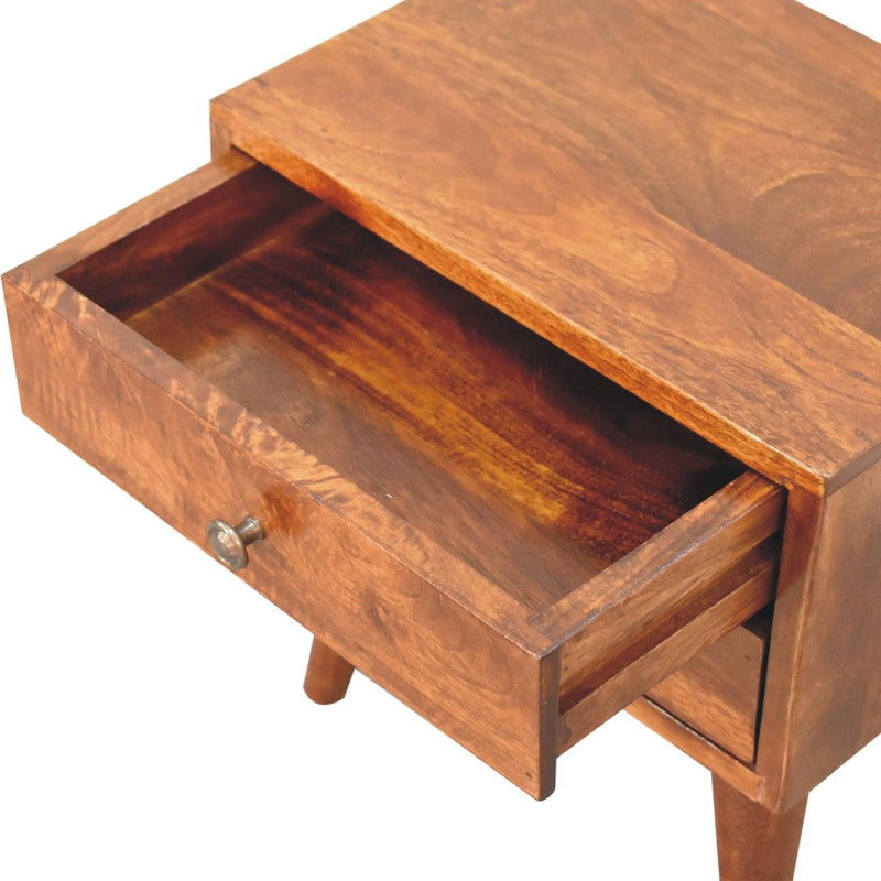 Mini Modern Bedside Table - Chestnut - R&R Furniture Gallery (Fountain Valley, CA)