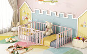 Metal Floor Bed Frame With Fence And Door - R&R Furniture Gallery (Fountain Valley, CA)
