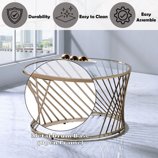 Bluelipe - Coffee Table - Champagne - R&R Furniture Gallery (Fountain Valley, CA)
