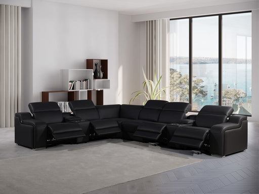 1116 - 8-Piece L-Shaped Sectional Sofa In With 4 Power Recliners & Power Headrests - R&R Furniture Gallery (Fountain Valley, CA)