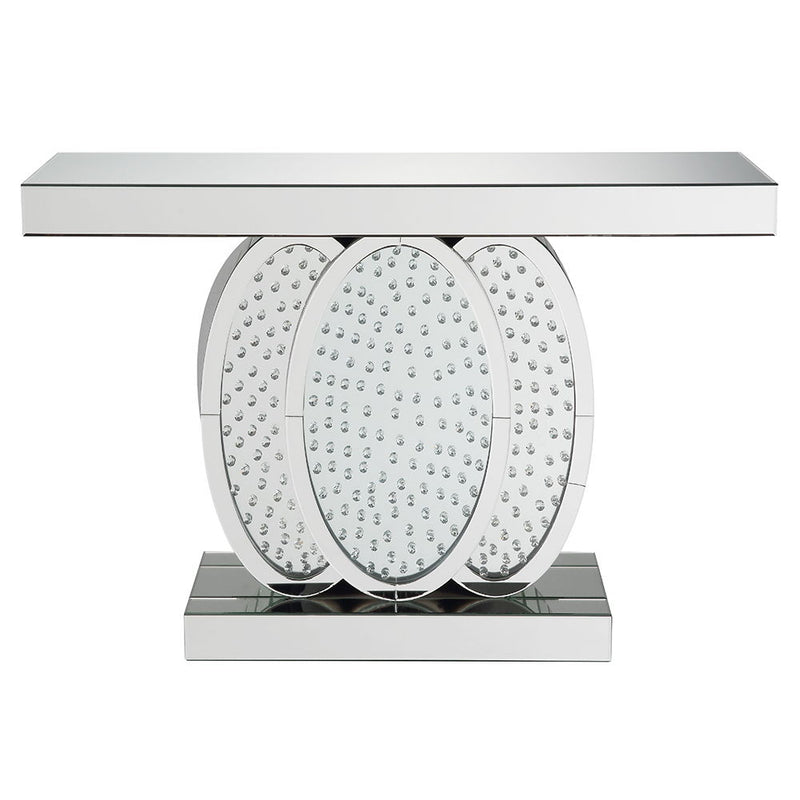Nysa - 47"L Console Table - Mirrored & Faux Crystals - R&R Furniture Gallery (Fountain Valley, CA)