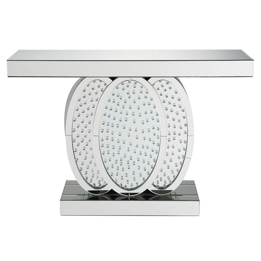 Nysa - 47"L Console Table - Mirrored & Faux Crystals - R&R Furniture Gallery (Fountain Valley, CA)