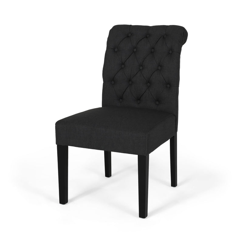 Broxton - Tuft Dining Rolltop Chairs With Button Tufted Backrest (Set of 2) - R&R Furniture Gallery (Fountain Valley, CA)