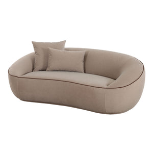 Jenny - Faux Mohair Loveseat - Taupe - R&R Furniture Gallery (Fountain Valley, CA)