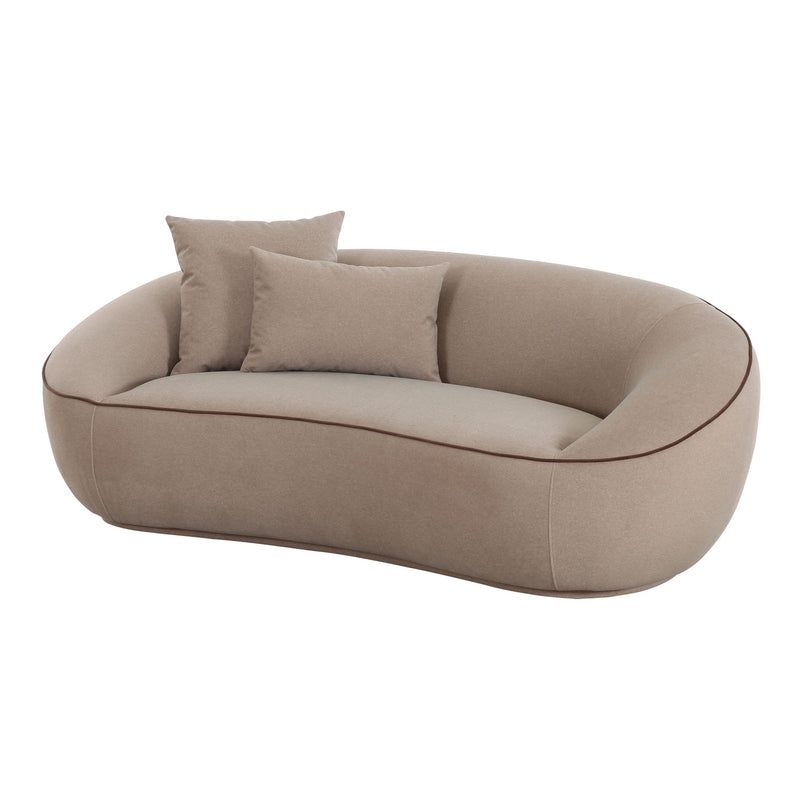 Jenny - Faux Mohair Loveseat - Taupe - R&R Furniture Gallery (Fountain Valley, CA)