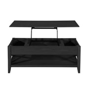 Decatur - Farmhouse Lift Top Coffee Table With Storage - Black / Ash - R&R Furniture Gallery (Fountain Valley, CA)