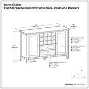 Warm Shaker - Storage Cabinet With Wine Rack - Brown - R&R Furniture Gallery (Fountain Valley, CA)