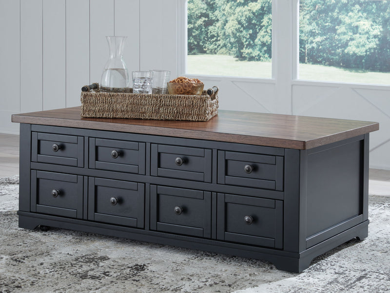 Wildenauer - Lift Top Cocktail Table - Brown / Black - R&R Furniture Gallery (Fountain Valley, CA)