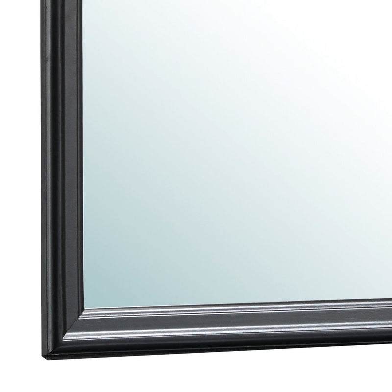 Elegant black wall mirror from Glory Furniture featuring a sleek rectangular frame, perfect for modern interior decor.