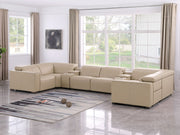 1208 - 8 Piece U Shaped Leather Sectional With 4 Power Recliners & Power Headrests - R&R Furniture Gallery (Fountain Valley, CA)