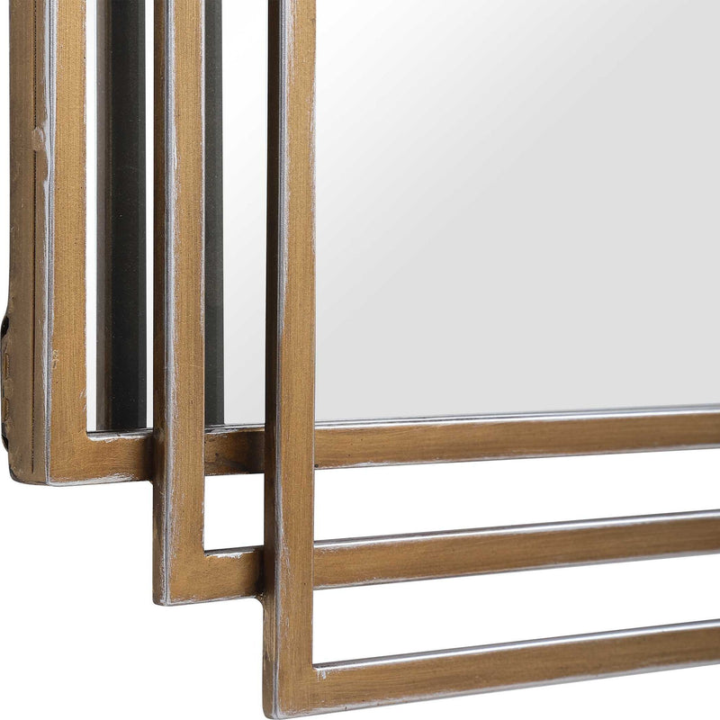 Uttermost Amherst wall mirror featuring a sleek, modern frame and clear reflective glass, ideal for contemporary interior decor.